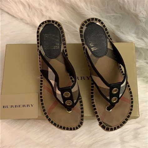 burberry flip flops womens|Burberry wedges summer sandals.